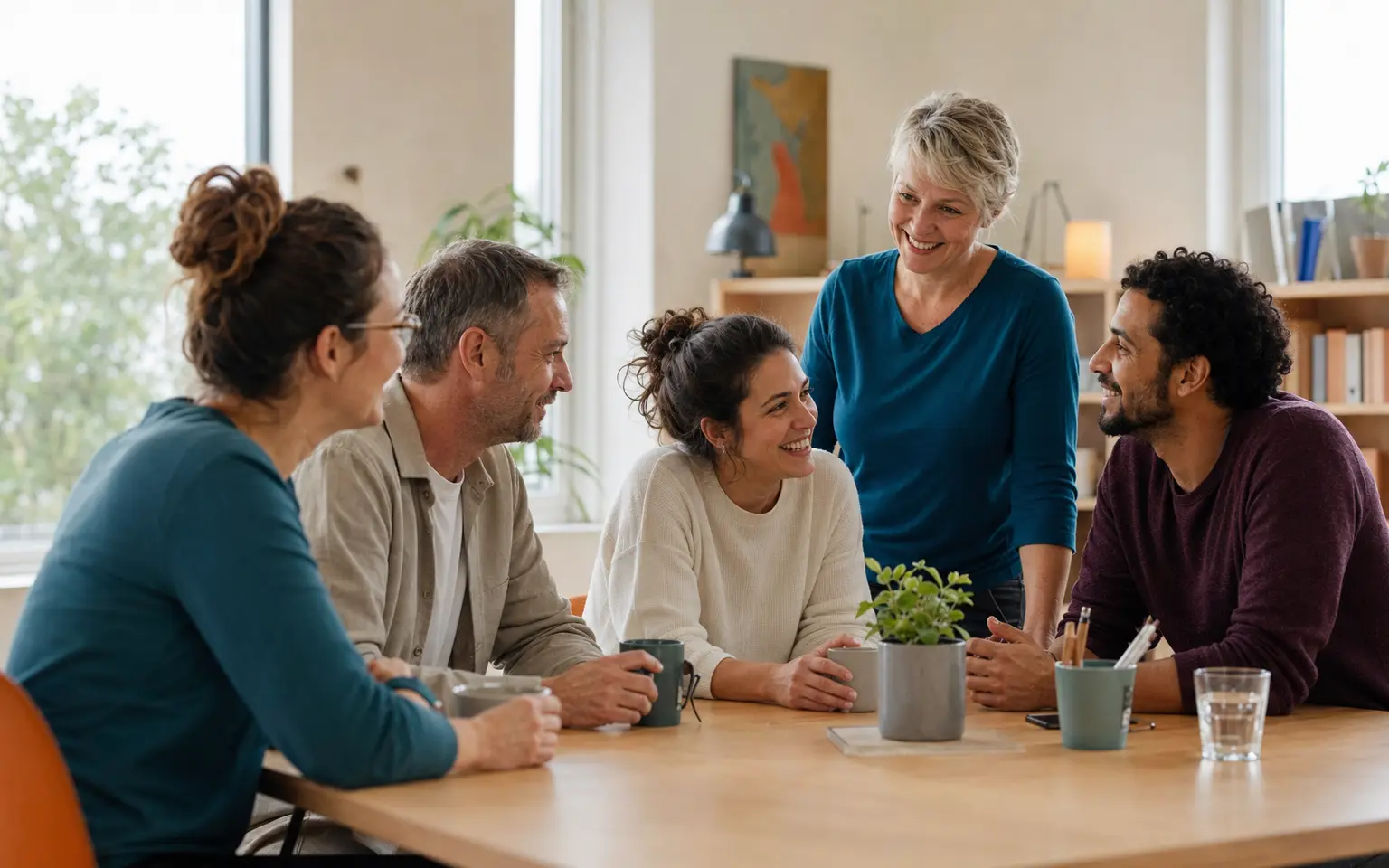 Neutrales Bildmotiv eines erfahrenen und vielfältigen Pflegeteams